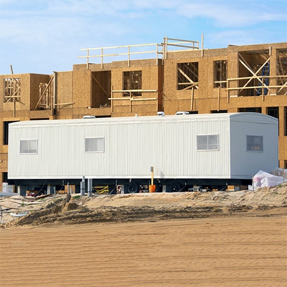 portable construction & jobsite shower trailers can be easily transported to remote construction sites for temporary use